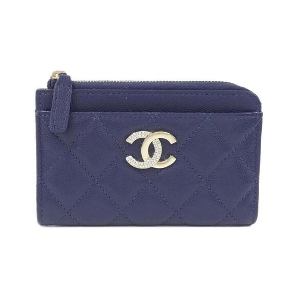 CHANEL Navy Card Holder - Picture 1 of 7